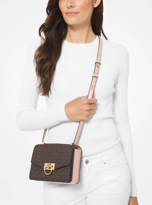 Damske Crossbody Kabelka Michael Kors Hendrix Extra-Small Logo Convertible Ruzove - Kabelky Michael Kors Outlet | OMGZQ-1647